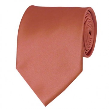 Palm Coast Coral Solid Color Ties Mens Neckties
