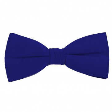 Royal Blue Bow Tie Solid Pre-tied Satin Mens Ties