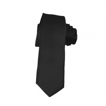 Solid Black Skinny Ties Solid Color 2 Inch Mens Neckties