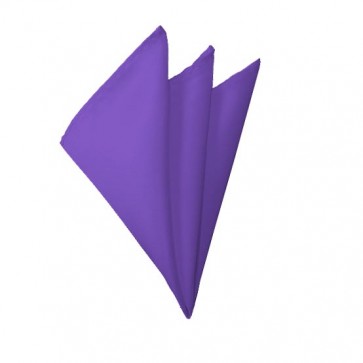 Solid Purple Hanky Mens Handkerchief Pocket Square