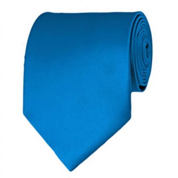 Peacock Blue Solid Color Ties Mens Neckties