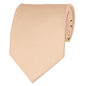 Peach Solid Color Ties Mens Neckties