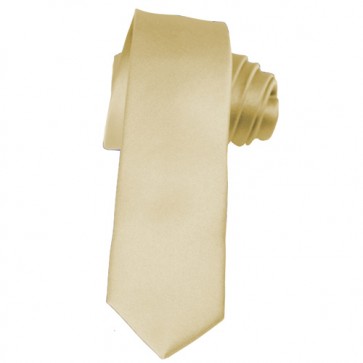 Solid Champagne Skinny Ties Solid Color 2 Inch Mens Neckties