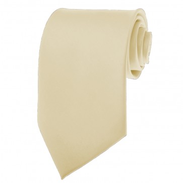 Ivory Cream Ties Mens Solid Color Neckties
