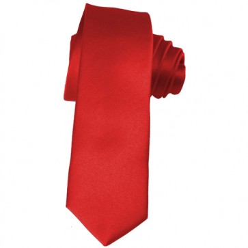 Solid Red Skinny Ties Solid Color 2 Inch Mens Neckties