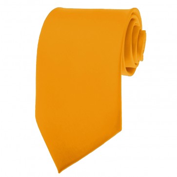 Pumpkin Gold Ties Mens Solid Color Neckties