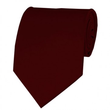 Maroon Solid Color Ties Mens Neckties