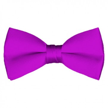 Solid Violet Bow Tie Pre-tied Satin Mens Ties
