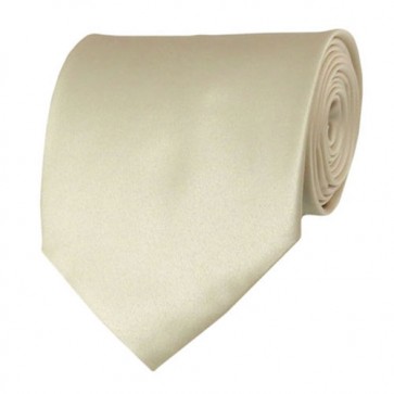 Cream Solid Color Ties Mens Neckties