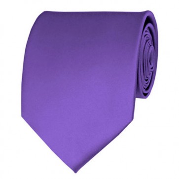 Purple Solid Color Ties Mens Neckties