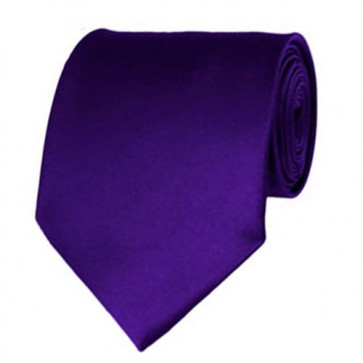 Dark Purple Solid Color Ties Mens Neckties