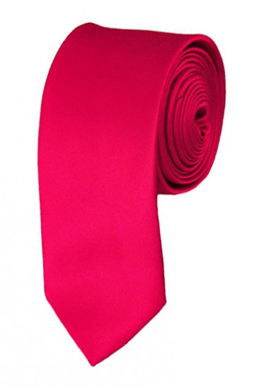 Skinny Fuchsia Ties Solid Color 2 Inch Tie Mens Neckties