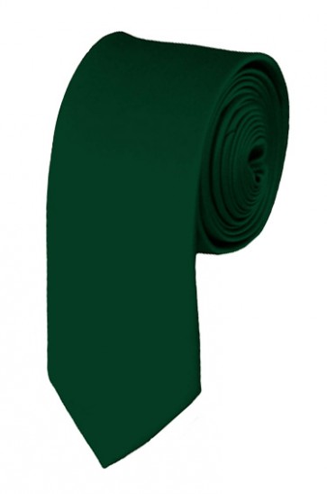 Skinny Hunter Green Ties Solid Color 2 Inch Tie Mens Neckties
