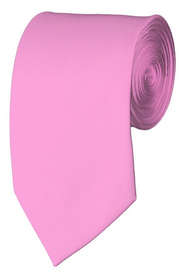 Slim Pink Necktie 2.75 Inch Ties Mens Solid Color Neckties