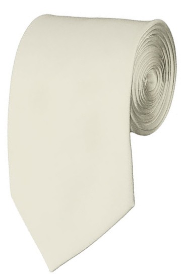 Slim Cream Necktie 2.75 Inch Ties Mens Solid Color Neckties
