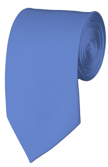 Slim Steel Blue Necktie 2.75 Inch Ties Mens Solid Color Neckties