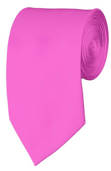 Slim Hot Pink Necktie 2.75 Inch Ties Mens Solid Color Neckties