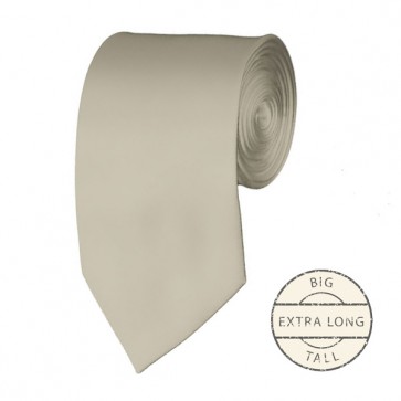 Beige Extra Long Tie Solid Color Ties Mens Neckties