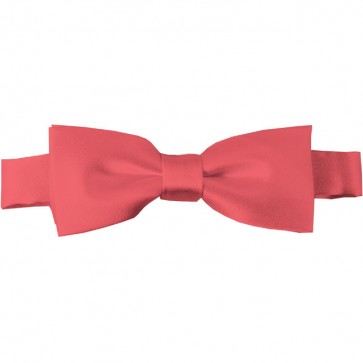 Coral Rose Bow Tie Pre-tied Satin Boys Ties