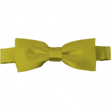 Mustard Bow Tie Pre-tied Satin Boys Ties