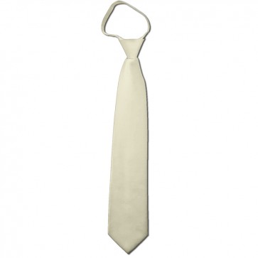 Solid Cream Zipper Ties Mens Neckties