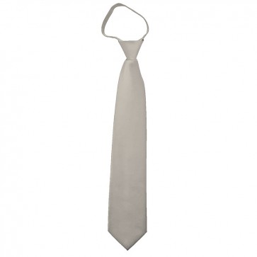 Solid PlatinumZipper Ties Mens Neckties