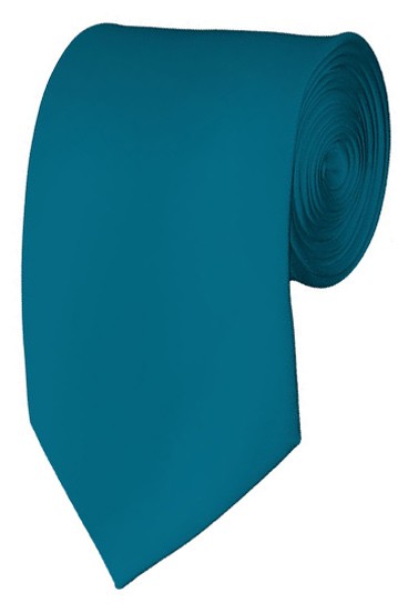 Slim Oasis Blue Necktie 2.75 Inch Ties Mens Solid Color Neckties