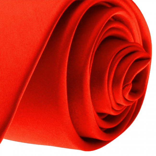 Solid Color Tie in Bright Red 