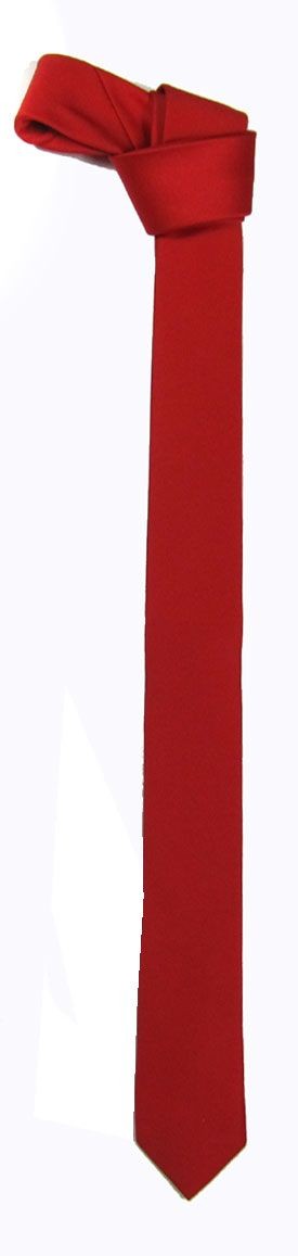 Skinny red ties - Satin - Neckties - Wholesale no minimums