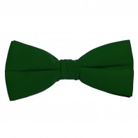 Hunter Green Bow Tie Solid Pre-tied Satin Mens Ties