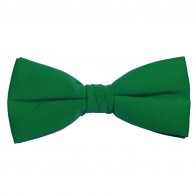 Kelly Green Bow Tie Solid Pre-tied Satin Mens Ties