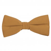 Copper Bow Tie Solid Pre-tied Satin Mens Ties