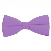Purple Bow Tie Solid Pre-tied Satin Mens Ties