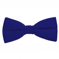 Royal Blue Bow Tie Solid Pre-tied Satin Mens Ties