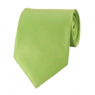 Pear Green Solid Color Ties Mens Neckties