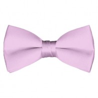 Solid Light Pink Bow Tie Pre-tied Satin Mens Ties