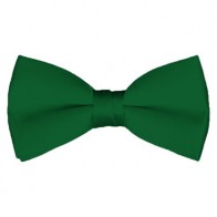 Solid Kelly Green Bow Tie Pre-tied Satin Mens Ties