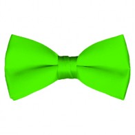 Solid Lime Green Bow Tie Pre-tied Satin Mens Ties