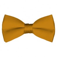 Solid Gold Bar Bow Tie Pre-tied Satin Mens Ties