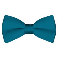 Solid Oasis Blue Bow Tie Pre-tied Satin Mens Ties