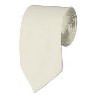 Slim Cream Necktie 2.75 Inch Ties Mens Solid Color Neckties