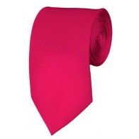 Slim Fuchsia Necktie 2.75 Inch Ties Mens Solid Color Neckties