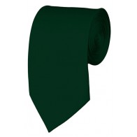 Slim Hunter Green Necktie 2.75 Inch Ties Mens Solid Color Neckties