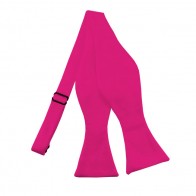 Solid Fuchsia Self Tie Bow Tie Satin Mens Ties