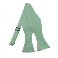 Solid Light Sage Self Tie Bow Tie Satin Mens Ties