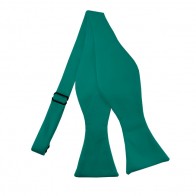 Solid Teal Green Self Tie Bow Tie Satin Mens Ties