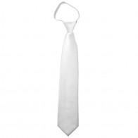 Solid White Zipper Ties Mens Neckties