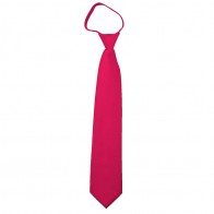Solid Fuchsia Boys Zipper Ties Kids Neckties