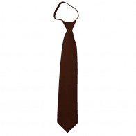 Solid Brown Zipper Ties Mens Neckties