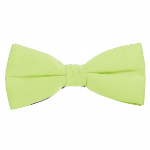 Pear Green Bow Tie Solid Pre-tied Satin Mens Ties